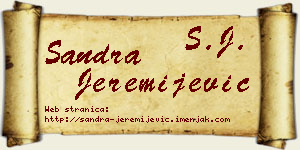 Sandra Jeremijević vizit kartica